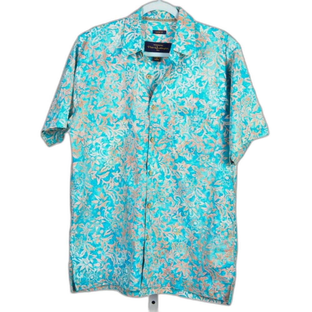 Pete Huntington / Bali Handcrafted Cotton Button Down Casual Shirt Size L